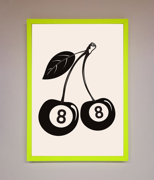 8 Ball Cherries Framed Wall Art