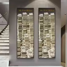 My First Billion Nordic Canvas Painting