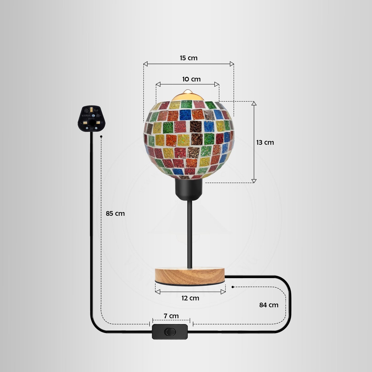Statement Table Lamp Mosaic Lighting ~5021