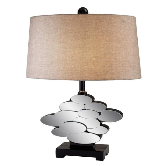 Beautiful Bronzed Table Lamp with Glass Accents-1