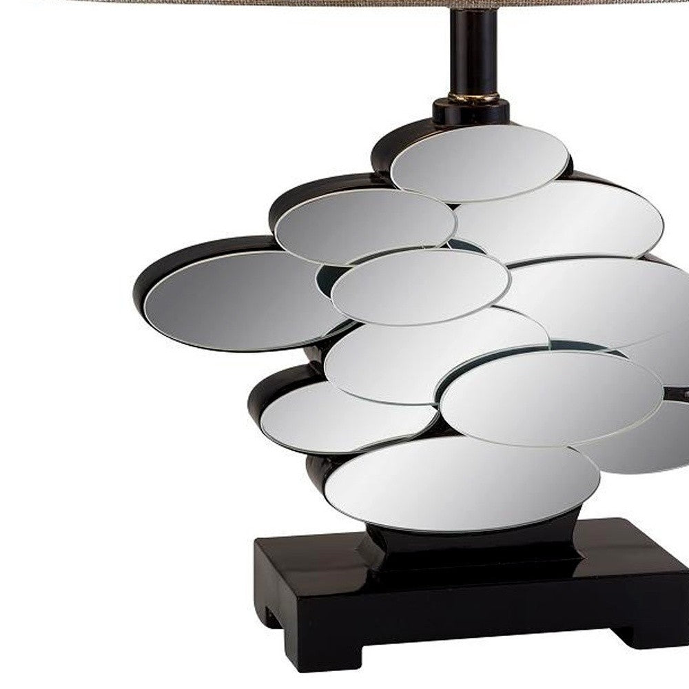 Beautiful Bronzed Table Lamp with Glass Accents-3