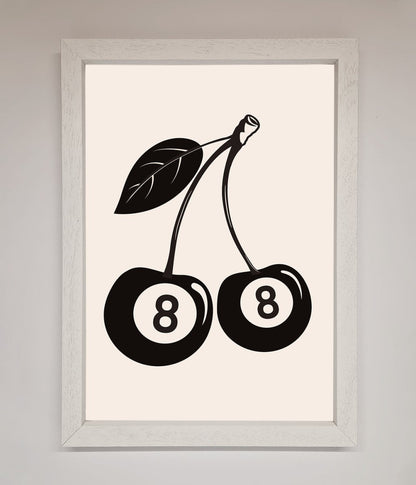 8 Ball Cherries Framed Wall Art