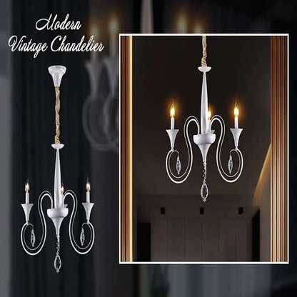 White Candle Chandelier Lighting Ceiling lamp~4971
