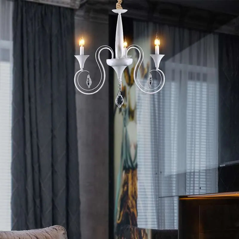White Candle Chandelier Lighting Ceiling lamp~4971