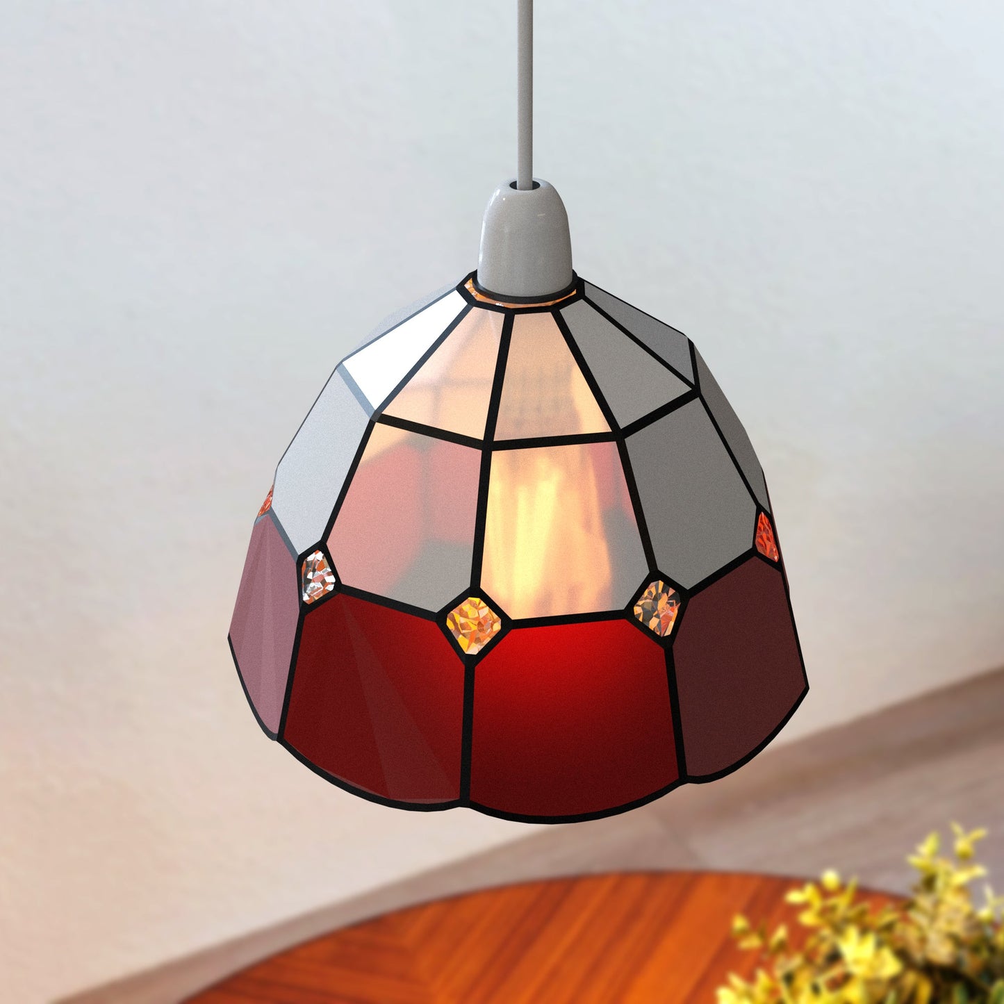 Colored Glass Lamp Pendant Lighting Shades~4542