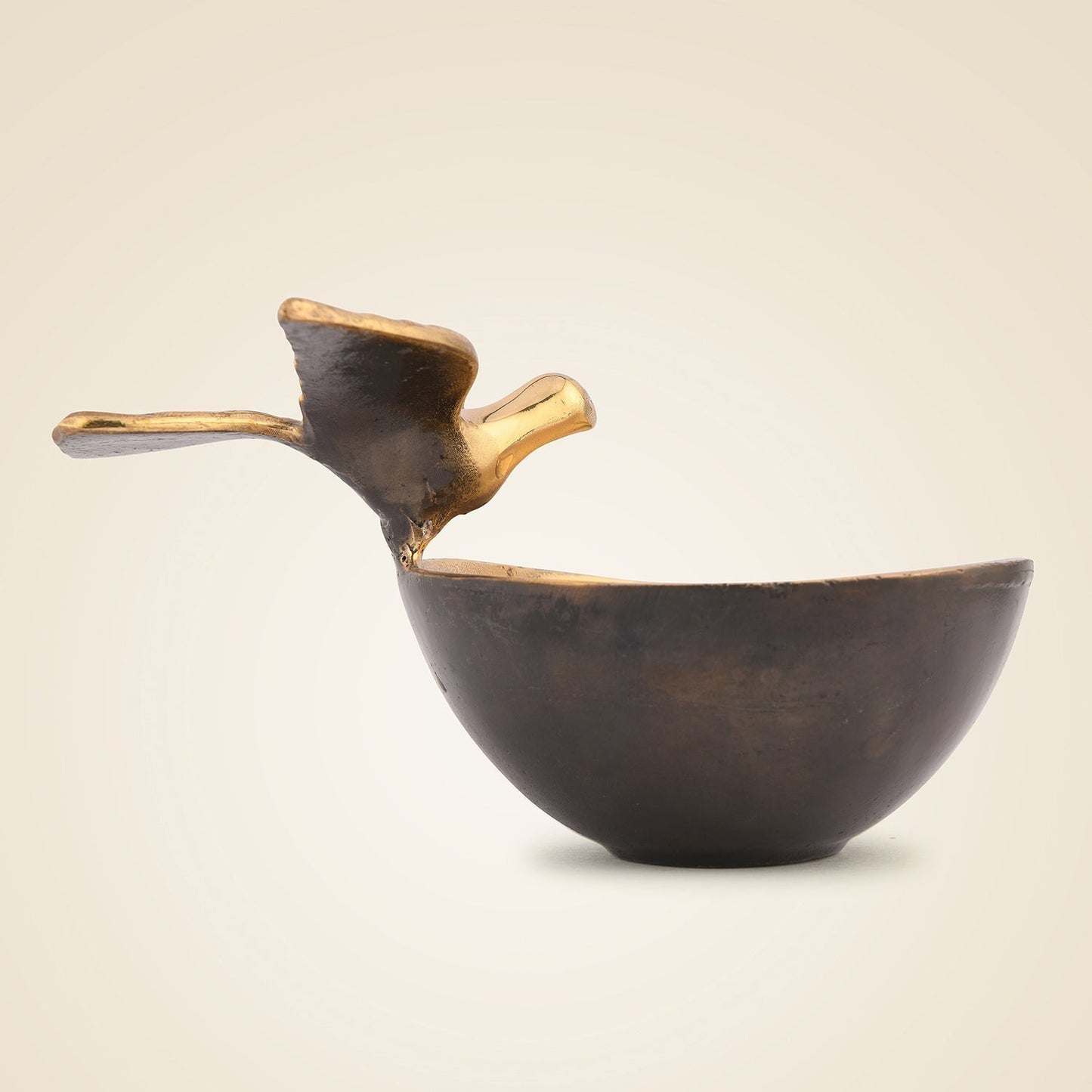 Brass Bird Bowl – 3.5" Handcrafted Decorative Pure Brass Accent for Home & Gifts-0