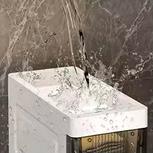 5-layer plastic high narrow storage cabinet with movable wheels