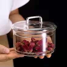 Clear Glass Storage Jars with Lids