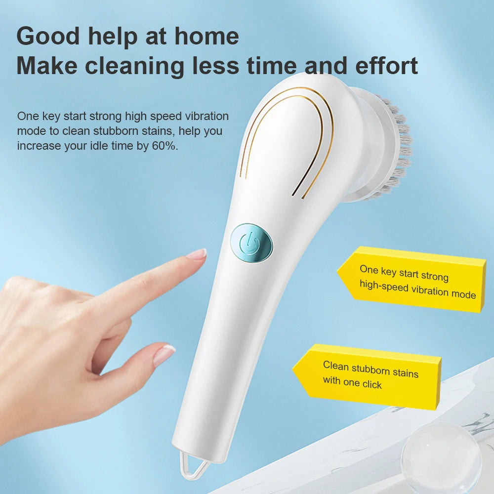 Cordless Spin Scrubbed With 5 Replaceable Brush Heads