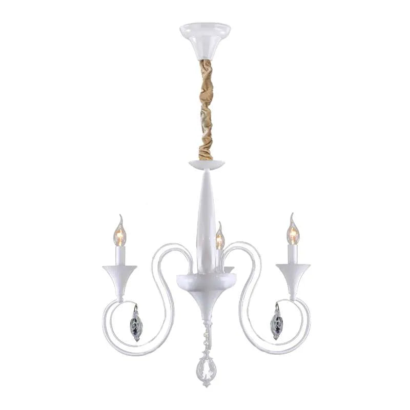 White Candle Chandelier Lighting Ceiling lamp~4971