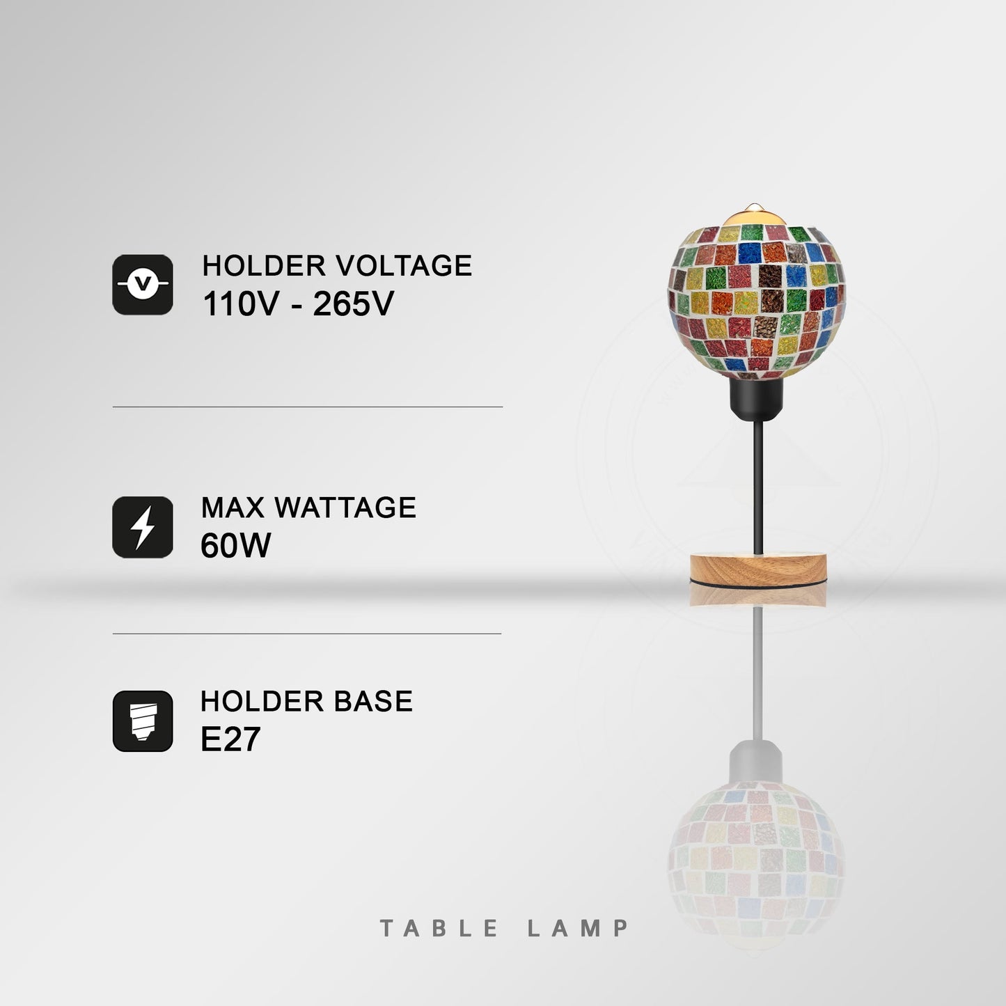 Statement Table Lamp Mosaic Lighting ~5021