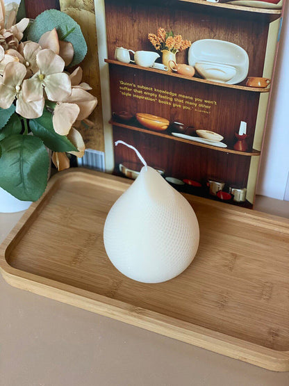 Elegant Teardrop Candle - Handmade Unique Home Decor Accent-1