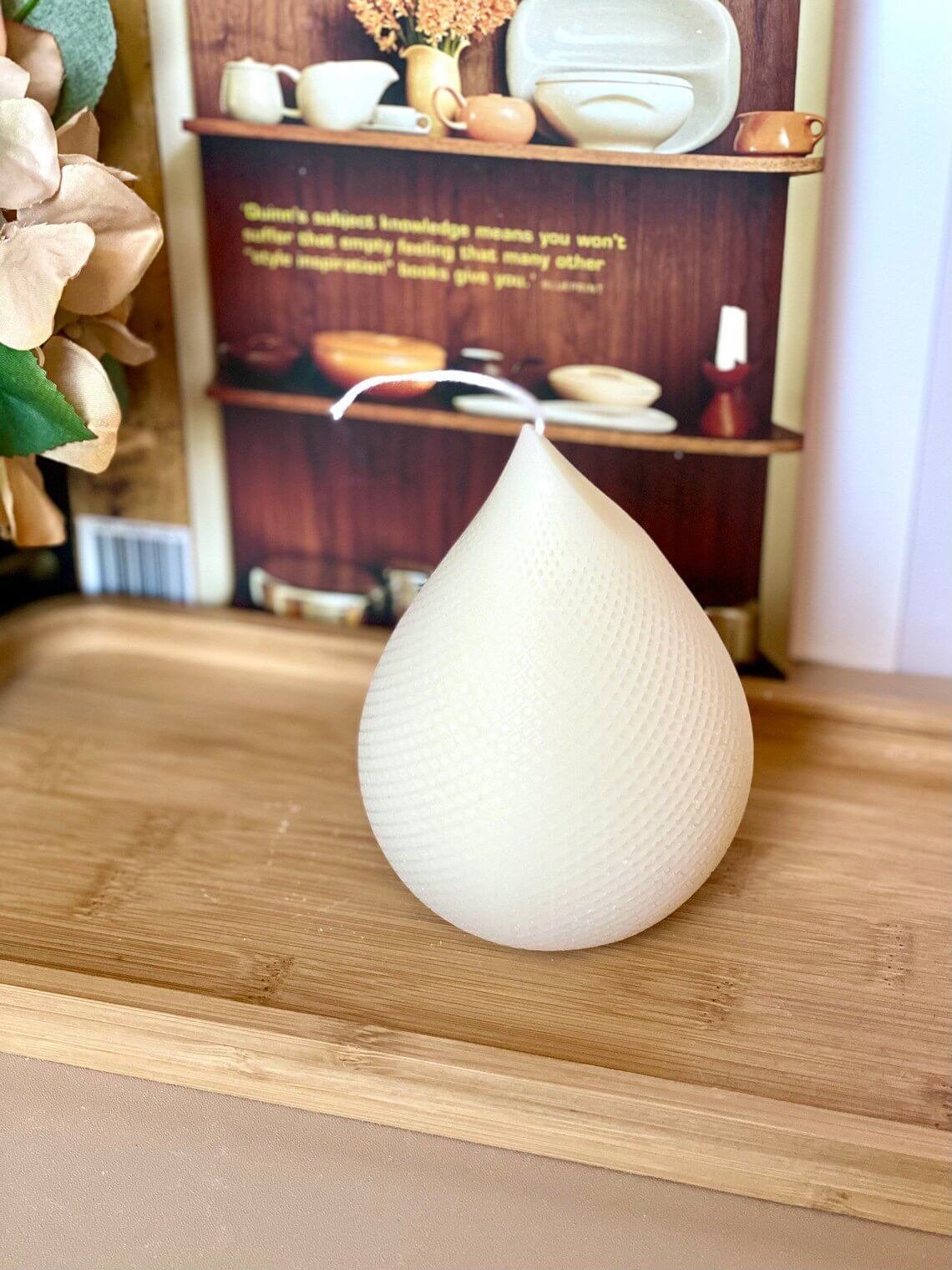 Elegant Teardrop Candle - Handmade Unique Home Decor Accent-2