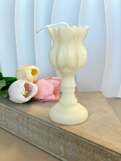 Elegant Tulip Candle Holder for Scented Candles - Chic Home Decor Accent-3