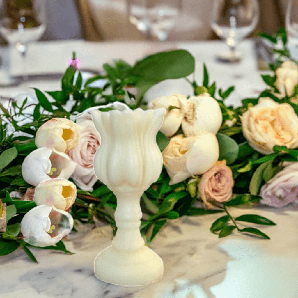 Elegant Tulip Candle Holder for Scented Candles - Chic Home Decor Accent-0