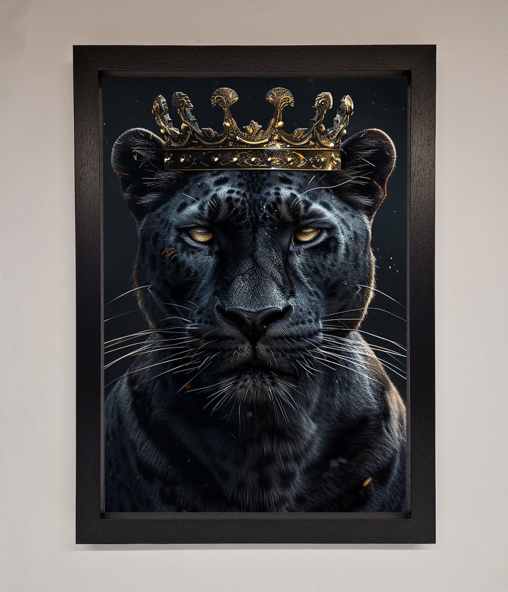 King Panther Framed Wall Art
