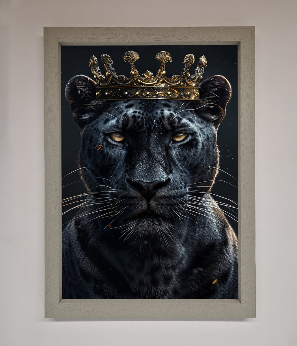 King Panther Framed Wall Art