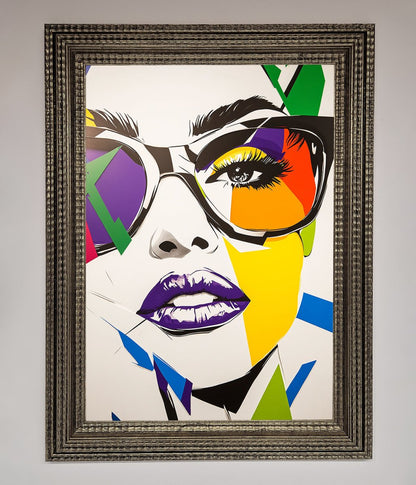 MultiColour Face Framed Wall Art